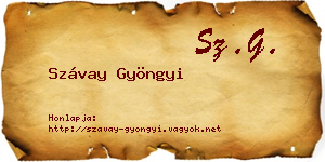 Szávay Gyöngyi névjegykártya