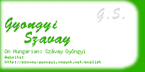 gyongyi szavay business card