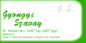 gyongyi szavay business card